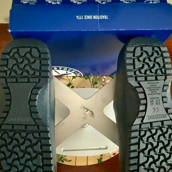 Birkenstock Super-Birki Sandals Clogs Navy Blue Mens Sz EUR 42 NEW,w/o T, W/Box - Picture 5 of 6